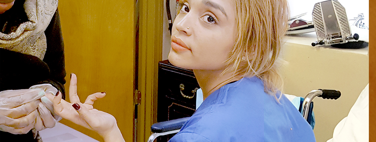 Julia at her last CNA training Day at the school